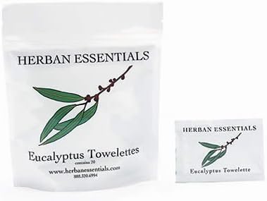 Herban Essentials Towelettes-Eucalyptus 20 Count by Herban Essentials