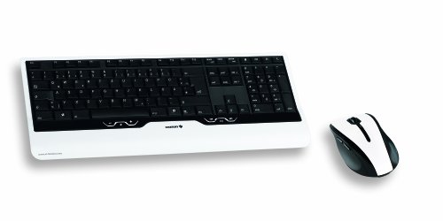 Cherry Evolution Orca Wireless Design Desktop M85-25835 - Keyboard - Wireless - Rf - 105 Keys - Mouse - Usb Wireless Receiver - Black, White - German Picture