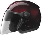 NOLAN N42E WINE-CHERRY N-COM MOTORCYCLE Open-Face-Helmet