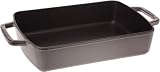 Staub - 1304018 - Plat À Four - Fonte - Rectangulaire - Gris Graphite - 38 x 26 Cm