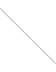 10K White Gold 1.2mm Diamond Cut Rope Chain 18"