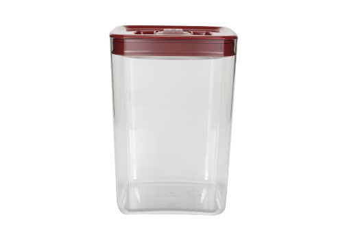 Click Clack Cube 4-1/2-Quart Storage Container with Red Lid