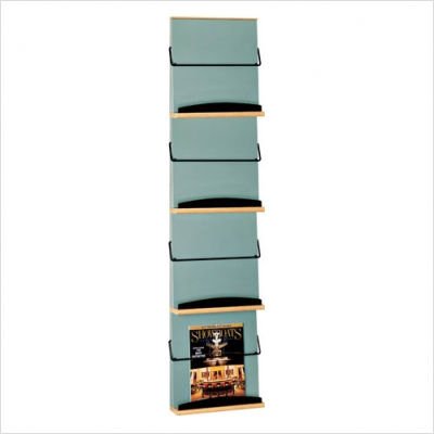 One Pocket Magazine Rack Back Panel Color: Haze, Edge Finish: Natural Maple