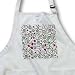 Plum Flowers and Green Swirls - BLACK Full Length Apron With Pockets 22w X 30l