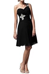 One Shoulder Backless Chiffon Short Prom Dress/Party Dress 