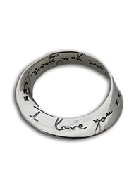 Sterling Silver Mobius Infinity Pendant - I Love You