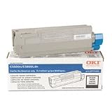Okidata Black Toner Cartridge (5k pages), Type C8, for C5500n, C5650dn, C5650n, C5800Ldn