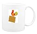 Mug with crow, animal, morning, rooster