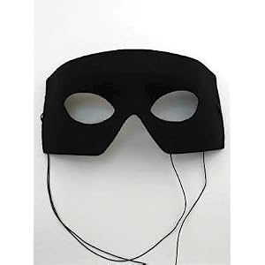 Unisex Black Fabric Italian Masks Costume Masquerade Venetian Mask