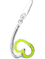 Sterling Silver ENAMEL SNORKEL AND MASK Charm