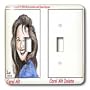 Londons Times Funny Panel Hollywood Cartoons - Carol Alt Delete - Light Switch Covers - double toggle switch