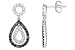 1/2 Carat Black and White Diamond 14K White Gold Earrings