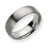 Contemporary Titanium 7mm Brushed Band Size 6-13 - by Chisel