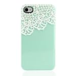 Hand Made Lace and Pearl Green Hard C...