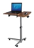 Mobile Laptop Desk (Mahogany) (38"H x 22"W x 27"D)