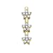 Gold Plated Sterling Silver 1/2 ct. Flower Shaped Cubic Zirconia Pendant with Chain