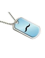 From Amazon.com. Click for details:
 Mustache Funny Blue - Military Dog Tag Luggage Keychain Mustache Funny Blue - Military Dog Tag Luggage Keychain