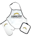 San Diego Chargers Grilling Apron Set Fan-Friendly Sports Includes A Matching Mit And Potholder