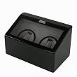 Double Watch Winder For Automatic Watch with Built in IC Program AC/DC Black Wood Finish