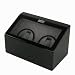 Double Watch Winder For Automatic Watch with Built in IC Program AC/DC Black Wood Finish