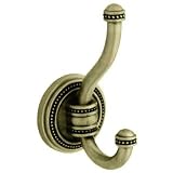 FRANKLIN Antique BRASS Beaded double ROBE coat HOOK