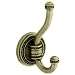 FRANKLIN Antique BRASS Beaded double ROBE coat HOOK