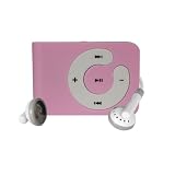 Pink Mini Clip Mp3 Player Support 8 GB Micro SD Card