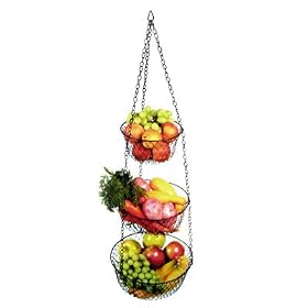 <b>White Hanging Wire Basket</b>
