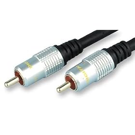 5m Subwoofer Cable RCA - RCA Lead / Gold Plated / Fully Screened  (By Cables 4 ALL)