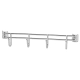 31bxLiYhBDL. SL160  Alera Hook Bars For Wire Shelving, 4 Hooks, 18w, Silver  Category: Floor Shelves