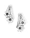 Sterling/B&W Diamond Flower Earrings .30 TW SW-317