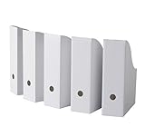 Flyt 5 Count White Magazine File Holder Rack Case Flyt 5 Count White Magazine File Holder Rack Case