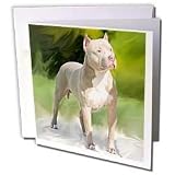 Dogs Pitbull - American Pit Bull Terrier - Greeting Cards-12 Greeting Cards with envelopes