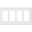 Leviton 4-Gang Decora Plus Wallplate Screwless Snap-On Mount