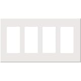 Leviton 4-Gang Decora Plus Wallplate Screwless Snap-On Mount