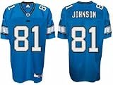 Calvin Johnson Detroit Lions #81 Authentic Reebok NFL Football Jersey (Blue)