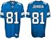 Calvin Johnson Detroit Lions #81 Authentic Reebok NFL Football Jersey (Blue)