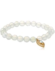 Satya Jewelry "Peacock" New Jade Dignity Stretch Bracelet, 7.9"