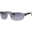 A|X AX154/S Sunglasses - Armani Exchange Men's Rectangular Full Rim Designer Eyewear - Ruthenium/Black/Gray Shaded