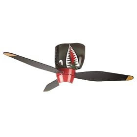 Craftmade WB3448TS 48-Inch Tiger Shark Warplane Ceiling Fan with Blades