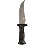 Star Power Halloween Weapon Fake Rubber Knife Black Grey 10 in