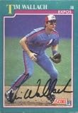 Tim Wallach, Montreal Expos, 1991 Score Autographed Card