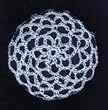 Light Blue Hair Net Crocheted Hair Bun Cover- MEDIUM
