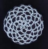 Light Blue Hair Net Crocheted Hair Bun Cover- LARGE