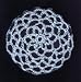 Light Blue Hair Net Crocheted Hair Bun Cover- LARGE