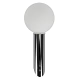 Chrome Wall Light With White Glass Globe Shade (40w G9 Halogen Bulb Supplied)