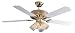 Ellington Ceiling Fans Diamond Crystal Model DC52BB5LK in Bright Brass. Indoor fan.