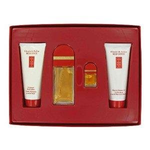 Red Door By Elizabeth Arden For Women. Gift Set ( Eau De Toilette Spray 3.3 Oz + Eau De Toilette Spray 0.33 Oz + Bath And Shower Gel 3.3 + Perfumed Body Lotion 3.3 Oz)