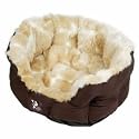 Multipet Luxury Peluchi Yap Dog Bed with Faux Fur, Measures 22 Inches for Medium-Size Pets