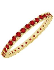 Ruby Eternity Bangle 14K Yellow Gold - 10.00 CT TGW